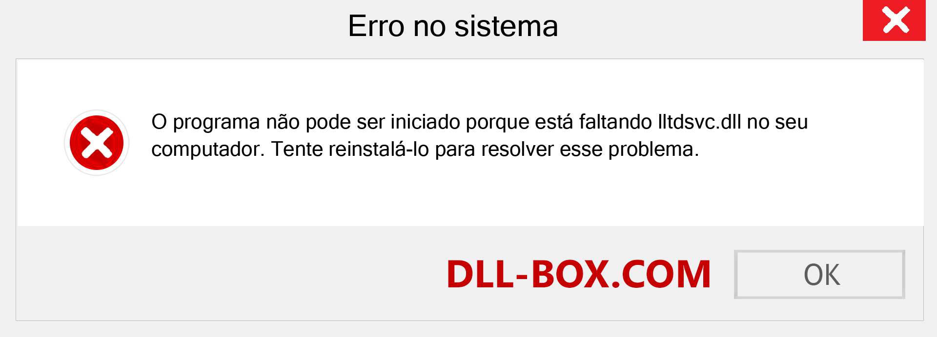 Arquivo lltdsvc.dll ausente ?. Download para Windows 7, 8, 10 - Correção de erro ausente lltdsvc dll no Windows, fotos, imagens